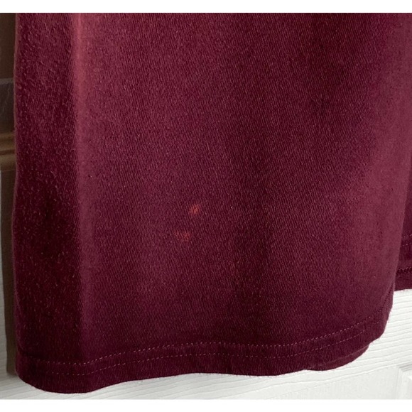 Sublime Tropical Flowers Sun T Shirt 100% Cotton Burgundy Red Yellow Size Large - Picture 7 of 9